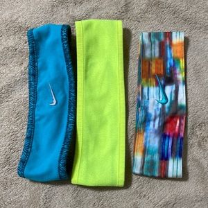 2 Nike Dryfit Winter Running Headband, 1 other running headband